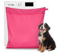 Pet Laundry Bag, Ancable Large 70cmx80cm Wash Bag for Dog/Cat/Rabbit/Guinea Pig Items Stops Hair Blocking Washer, Double-Lock Zipper & Reinforced Stitching, Fast-Drying with Hanging Loop