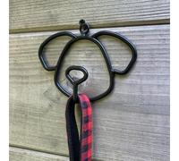 Kikkerland Dog Leash Holder Kobe – Decorative Iron Lead Hook Black