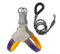 Pet Leash, 2-Pack Dog Leash, Dual-Purpose Dog with Soft Thickened Handle and Highly Reflective Thread, 360° Swivel, Tangle-Free, Suitable for Small, Medium and Large Dogs(Purple)