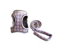 Pet leash harness adjustable anti-breakaway practical cute pet gardening dog harness(Pink,XL)