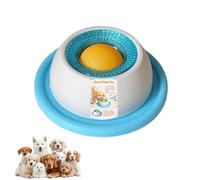 Pet Lick Mats Slow Feeder for Dogs And Cats, Interactive Licking Toy Ball Bowl, Anti-Slip Lick Sphere Liquid Food for Anxiety Relief Calming (Blue, 12 * 12 * 4.2CM)