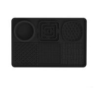 Pet Licking Mat with Suction Cup Designed for Slow Feeding, for Various Treats (Black)