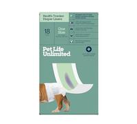 Pet Life Unlimited Health Tracker Dog Diaper Liners, pH Responsive Color-Track Technology Detects Common Health Issues, 18 Count