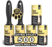 Pet Lint Rollers - 500 Sheets of Lint Roller Refills & 2 Handles - 100 Sheets per Sticky Clothes Roller - Lint Rollers for Pet Hair - Reusable Lint