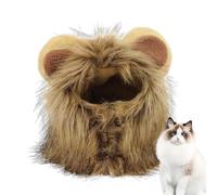 Pet Lion Mane Wig - Cat Costume Hat, Lions Manes Accessory, Plush Headpiece With Soft Skin-Friendly Fabric | Transform Cats Into Mighty Lions, Halloween Cosplay Outfit, Party Dress-Up Fun, Creatives