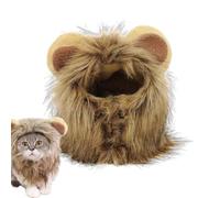 Pet Lion Mane Wig - Feline Costume, Plush Manes Hat, Comfortable Soft Material Headgear With Adjustable Fit | Playful Choice For Cat Cosplay, Halloween Celebration, Party Outfit, Photo Session
