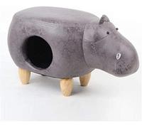 Pet Litter, Cat Bed, Multifunctional Solid Wood Footstool, Dual Purpose Pet Supplies, Semi-Enclosed, 69X35x34cm(Color:E)