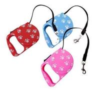 Pet Living Retractable Paw Print Lead for all Pets (Blue)