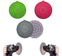 Pet Living Silicone-Dog Lick Mats Feeding Mat with Wall suction for Dogs Puppy Toothpaste Peanut Butter Dog Treat (1 x Random Colour Lick Mat)