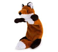 Pet London Crinkle Flattie Fox Squeaky Dog Toy, Soft Plush, Two Hidden Squeakers