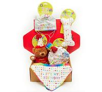 Pet London Dog Birthday Gift Box 6-Piece Hamper Present set, Perfect Dogs Happy Bday Celebration, includes Toys, Hat and Bandana (Large)