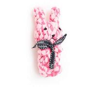 Pet London Teething & Chewing Rope Toy Animals - 100% Natural Cotton Mix Flossing & Teething Rope Characters 5.5" - Duck Panda Squirrel Rabbit Pig Unicorn Flamingo 8" (Bunny)