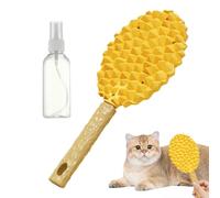 Pet Loss Brush, Pet Grooming Brush, Durian Shape Cat Brush for Loss, Soft Massage Comb with Pet Spray Bottle