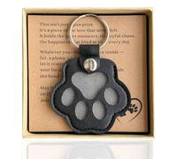 Pet Loss Sympathy Gift, Remembrance Keychain, Paw-Shaped Keepsake, Dog Memorial Gifts for Loss of Dog, Cat Memorial Gifts for Loss of Cat (Black)