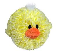 Pet Lou D.O.G'Z 4-inch EZ Squeaky Chick Dog Plush Toy,Durable Squeaks Bouncy Ball Dog Toy