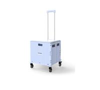 Pet Luggage, Outdoor Portable Pet Trolley Case with Wheels, Pet Luggage, Large Capacity Pet Trolley Case, Cat Travelling Case (Blue)