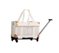 pet Luggage, Pet Trolley Bag with Wheels, Rolling Pet Carrier with Telescopic Handle, Pet Travel Carrier with Sunshade, Pet Travel Bag for Traveling Outdoor
