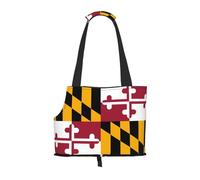 Pet-Maryland State Flag print portable bag, lightweight and breathable, suitable for taking small pets out.