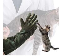 Pet Massage Gloves: Dog Removal Gloves, Pet Cleaning Gloves | Reinforced Leather Gloves for Pet Handling, Double Layer Protection