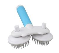 Pet Massager, Effective Hair Removal Cat Massager Dog Massager Handheld Negative Ion Massager Battery Operated Electric Pet Massager for Long Haired Cats and Dogs (Blue)