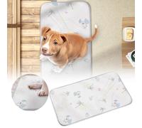 Pet Mat For Cats & Dogs Ice Silk Summer Pad With Cute Patterns Breathable Mesh Back Indoor Hot Weather Use (A, 40x60cm)
