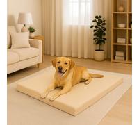 Pet Mat for Dogs and Cats - 5cm Thick Cushion Washable & Non-Slip Crate Pad with Removable Washable Zip Cover for Pets -Durable & Comfortable Sleeping Pet Mattress Pad for Indoor & Outdoor (70x95cm)