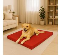 Pet Mat for Dogs and Cats - 5cm Thick Cushion Washable & Non-Slip Crate Pad with Removable Washable Zip Cover for Pets -Durable & Comfortable Sleeping Pet Mattress Pad for Indoor & Outdoor (70x95cm)