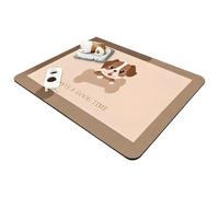 Pet Mat, Waterproof Puppy Pad, Absorbent Non-Slip Outer Part, Urine and Spill Protection, Ideal for Food Bowl and Training Use, 19.69x31.5 Inches, Brown Color, 1 Piece