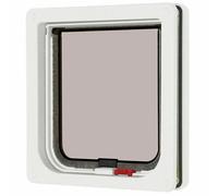 Pet Mate 2 Way Locking Cat Flap White Small Dog 304W - Secure Pet Door Access