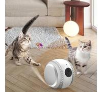 Pet-mate AI Smart Robot for Cats & Dogs - 4K HD Camera, App-Controlled, 2-Way Audio, Interactive Laser, Pet Teasing Modes, Auto-Return Charging, Motion Tracking Ball, Tumbler Design - White