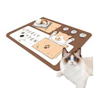 Pet Mats Waterproof, Anti-Slip Absorbent Urine Protector Pad, Washable Training on Puppy Potty Accidents, Spill Resistant Mat for Food Bowl Water Feeding Area Carpet Hardwood Tile