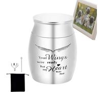 Pet Memorial Ashes Urn,Small Aluminum Keepsake Cremation Urn | Metal Sharing Personal Funeral Urn for Pet Or Human Ashes Create Your Own Assortment
