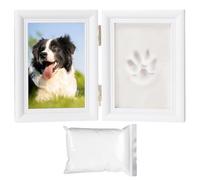 Pet Memorial Frame for Dogs and Cats,6x4 Pet Paw Print Photo Frame | ,Clay Paw Print Kit Pawprint Making Kit and Photo Displa with Clay Imprint Kit,Perfect Pet Keepsake Gift for Pet Owner