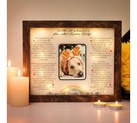 Pet Memorial Frames for Dogs and Cats - Rainbow Bridge Frame LED Dog Memorial Photo Frame, Loss of Dog Sympathy Gift 9" x 11"