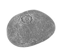 Pet Memorial Garden Stone Handcrafted Engraved Resin Dog Grave Marker, Weather Resistant and Personalized (Small Flower Stone Grey)