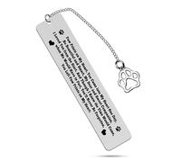 Pet Memorial Gift Pet Sympathy Bookmark Loss of Dog or Cat Memorial Presents Paw Prints On My Heart Bookmarks Remembrance Bereavement Gift for Animal Lovers Dog Owner