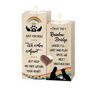 Pet Memorial Gifts - Dog Memorial Gifts Candle Holders for Loss of Pets, Pet Sympathy Gifts, Bereavement Wooden Candle Holders In Memory of Dog Passed Away