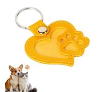 Pet Memorial Keychain for Hair, Paw Shaped Hair Collector for Dog & Cat, Unique Keepsake Gift for Pet Lovers, Keep Their Memory Close, Always (Yellow 1 Pcs)
