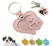 Pet Memorial Keychain for Hair,Pet Hair Memorial Keepsake,Dog Paw Shaped Pets Fur Keepsake Keyring for Collecting Hairs (pink)