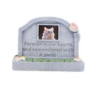 Pet Memorial Monument Resin Cat Headstone for Outdoor Garden,Gray Miss | Resin material,solid,sturdy,weatherproof,12cmx7cmx9cm,1 monument,for garden,backyard,patio,lawn