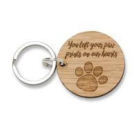Pet Memorial Paw Oak Keyring Dog Cat Paw Print Pawprint Pet Sympathy Gift Key Ring Animal Remembrance Rabbit Horse Loss Keepsake Family Friend Meaningful Cherished Bereavement Loss Grieving Passing