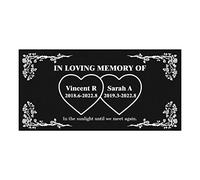 Pet Memorial Personalised Any Name Date Photo Human Black Granite Memorial Dad/Mum/Wife/Husband Memorial Plaques Personalised (Love)