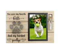 Pet Memorial Photo Frame - 30x20cm 11.81x7.87 inch Wooden Keepsake Frames, Sympathy Decor, Remembrance Displays Loss of Dogs | Stand pa