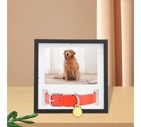 Pet Memorial Picture Frames with 5 Display Options, Wood Dog Collar Memorial Photo Frame, Dog and Cat Loss Remembrance Gift, Sympathy Keepsake Frame for Pet Lovers