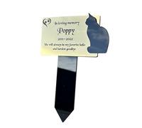 Pet Memorial Plaque, Personalised Memorial Plaques, Pets, Dog, Cats, Grave Garden Marker Spike Graveside Remembrance Various Pet Shape Options