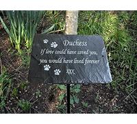 Pet Memorial Plaque - Personalized Grave Marker 25cm x 18cm - Bereavement Gifts, Cat, Dog Memorials & Funerary Remembrance - Stones for Memory Garden or Sympathy Gift for Loss