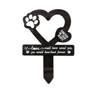 Pet Memorial Stake - Wooden Pet Memorial Graves Markers | Pet Grave Marker with Engraving | Dogs Cats Grave Marking Stakes | Outdoor Remembrance Garden Grave Decor for Pets