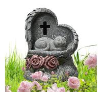 Pet Memorial Stones for Dogs, Pet Memorial Stone - Pet Tombstone Cat Grave Marker | Solar Powered Pet Memorial Sign, Sleeping Cat Statue, Garden Decoration for Losing Ka