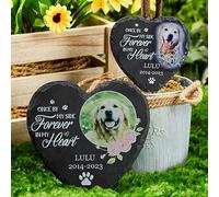 Pet Memorial Stones Personalized - Custom Dog Memorial Stone, Cat Memorial Stones, Pet Headstone for Dogs Cats, Dog Headstones, Loss of Pet Sympathy Gift Dog, Dog Memorial Gifts for Loss of Dog