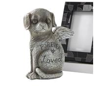 Pet Memorial Stones - Weatherproof Statue Markers, Pet Grave Stone for Memory Honoring, Premium Quality Resin, Long Lasting Marker with Hand Painted Finish, Secure Statue for Garden Placing